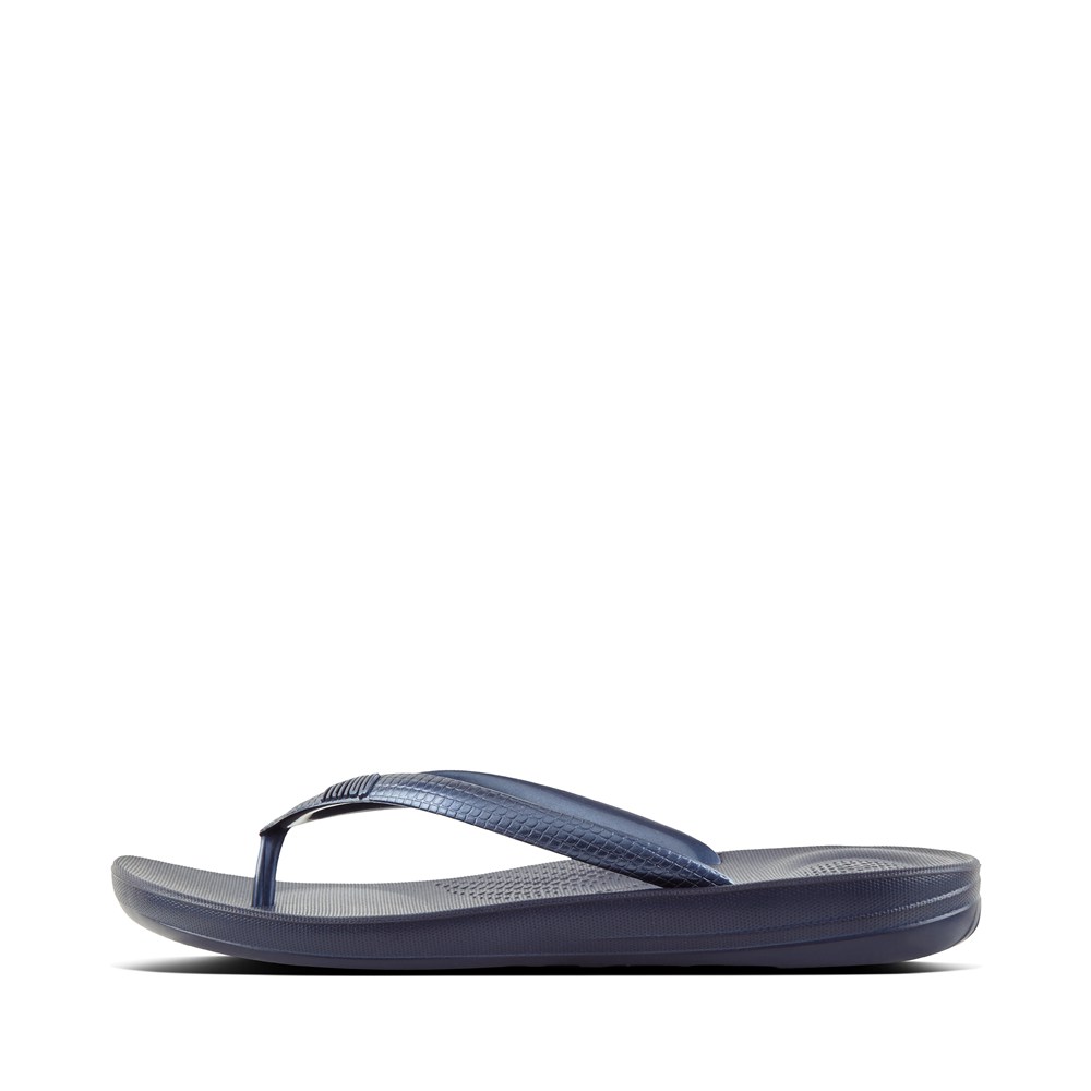 Fitflop Womens Flip-flops - Iqushion Ergonomic - Navy - 621-LBSJXT